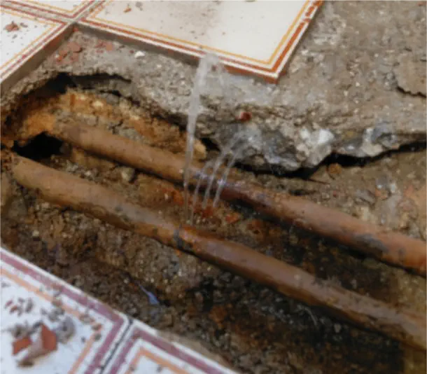Rottura tubo individuata