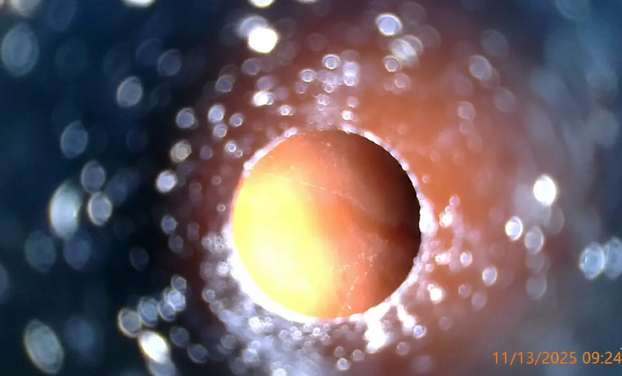 Rilevazione Perdita d'acqua in una colonna di scarico condominiale, grazie alla Videoispezione con una sonda professionale